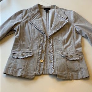 Gray corduroy White House Black Market Jacket